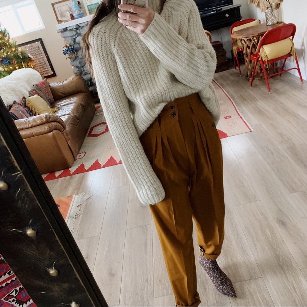 Ralph Lauren cream wool blend knit sweater